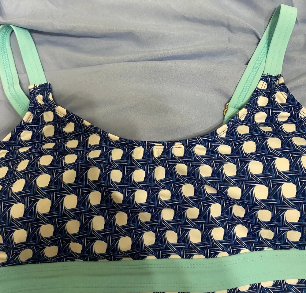 Cabana Life x Talbots Limited Edition Blue & Teal Tankini Top - Size L- NWT